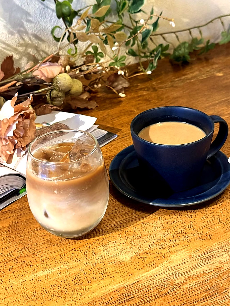 アイスカフェオレとコーヒー